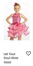 Weissman Let Your Soul Glow 15660 Dance Costume Size Intermediate Child