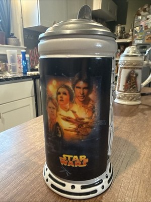 Star Wars Beer Stein Collectible Drew Struzan Darth Vader Light Saber 9  Ceramic