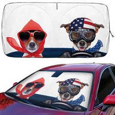 Car Sun Shade for Windshield Cute, Car Front Window Shades Funny Windshield S...