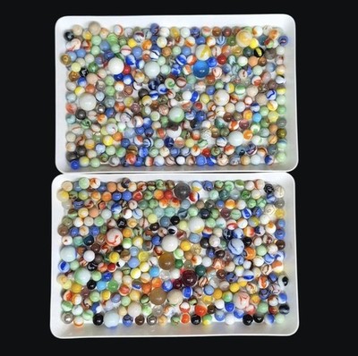 Vintage Marble Lot 7 Lb. 9 Oz. Vitro Peltier Akro Jabo Approximately 700 Marbles