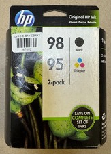 Genuine HP 98 Black  95 Tri-Color Ink Cartridge 2-Pack CB327FN Date: Jan 2021