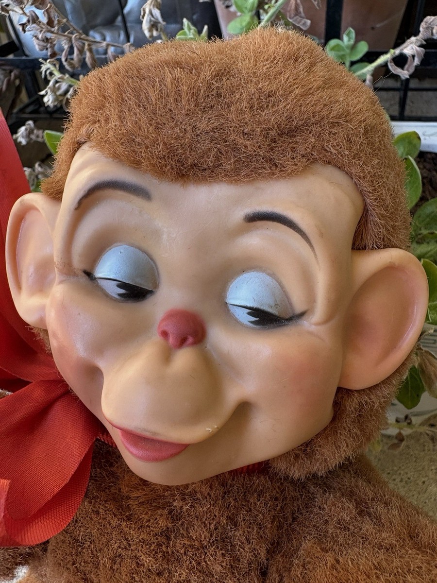 Vintage Knickerbocker Rubber Face Monkey Plush | eBay