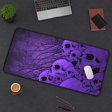Purple Skull Pile Grave Gaming Desk Mat Mouse Pad Playmat