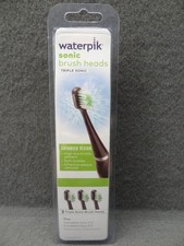 NEW Waterpik 3-Pack Sonic Brush Head Attachment Replacement Triple NIB STRB-3WB