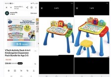 VTech Touch Learn Activity Desk Deluxe w/ 4-in-1 Expansion Pack Ages 3-5