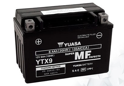 Batterie YUASA YTX9 résout les problèmes de démarrage à froid