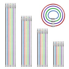 28 pcs Metal Wire Keychains, 2mm Stainless Steel Connecter Key Rings Loops, 4...