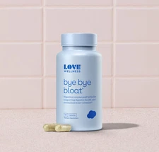 Love Wellness Bye Bye Bloat, Digestive Enzymes Supplement - 60 Capsules