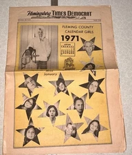  1971 Flemingsburg KY Calendar Girls Newspaper Vintage Local History Rare