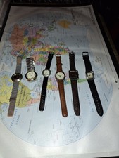 6 Defekte Uhren Konvolut. Zum Basteln und Sammeln. Armbänder Teilweise Neu.