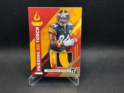2019 Donruss Passing the Torch Antonio Brown * JuJu Schuster dual relics /25