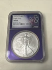 2025 (P) Silver Eagle with Eagle Privy NGC MS69 Purple Core