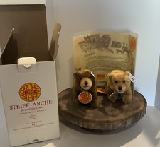 Vintage STEIFF Pair of 2 Bears of Arche Noah s Ark Male Female Brand NEW Sealed