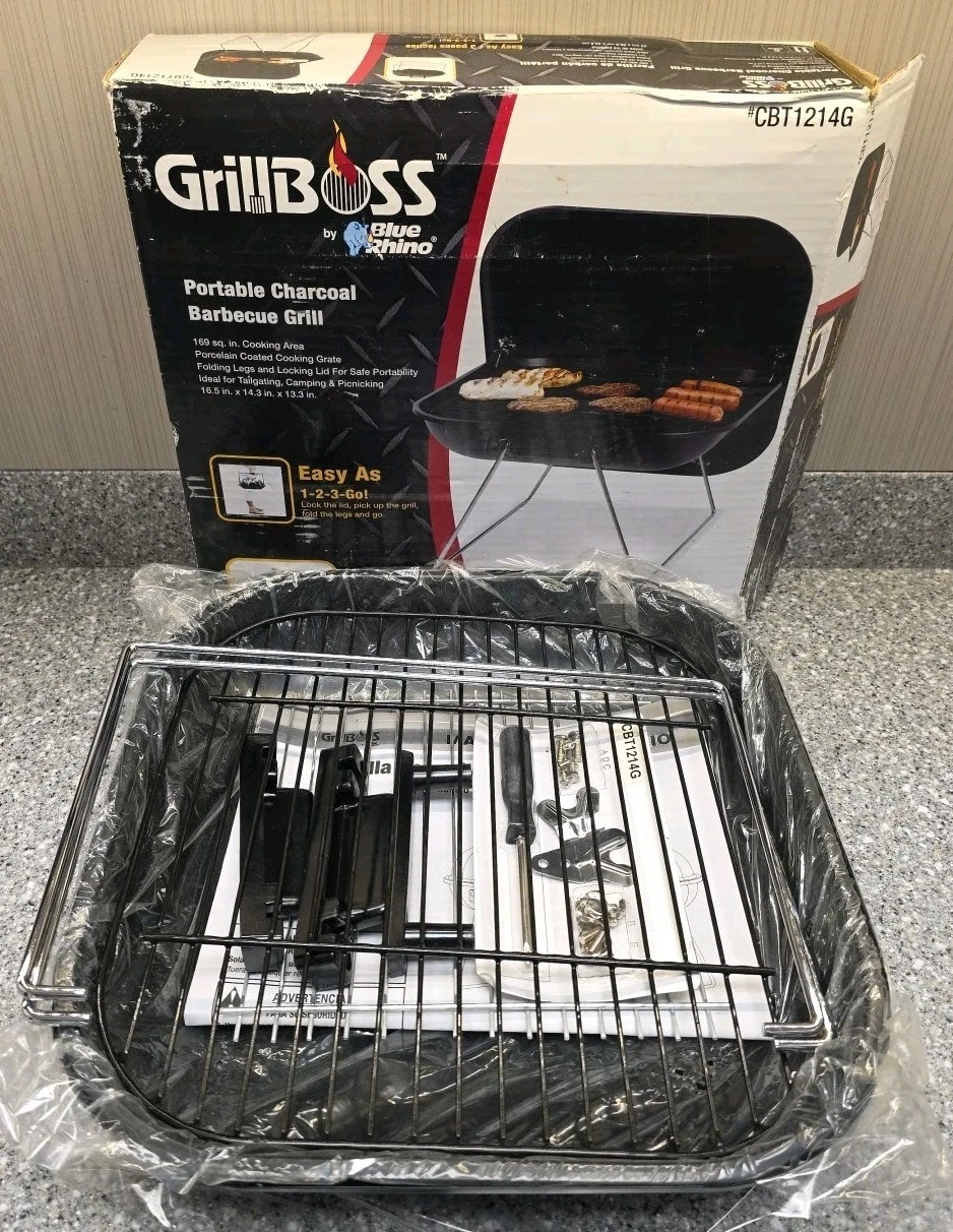Blue Rhino Grill Boss Portable Charcoal Barbecue Camping Stove CBT1214G