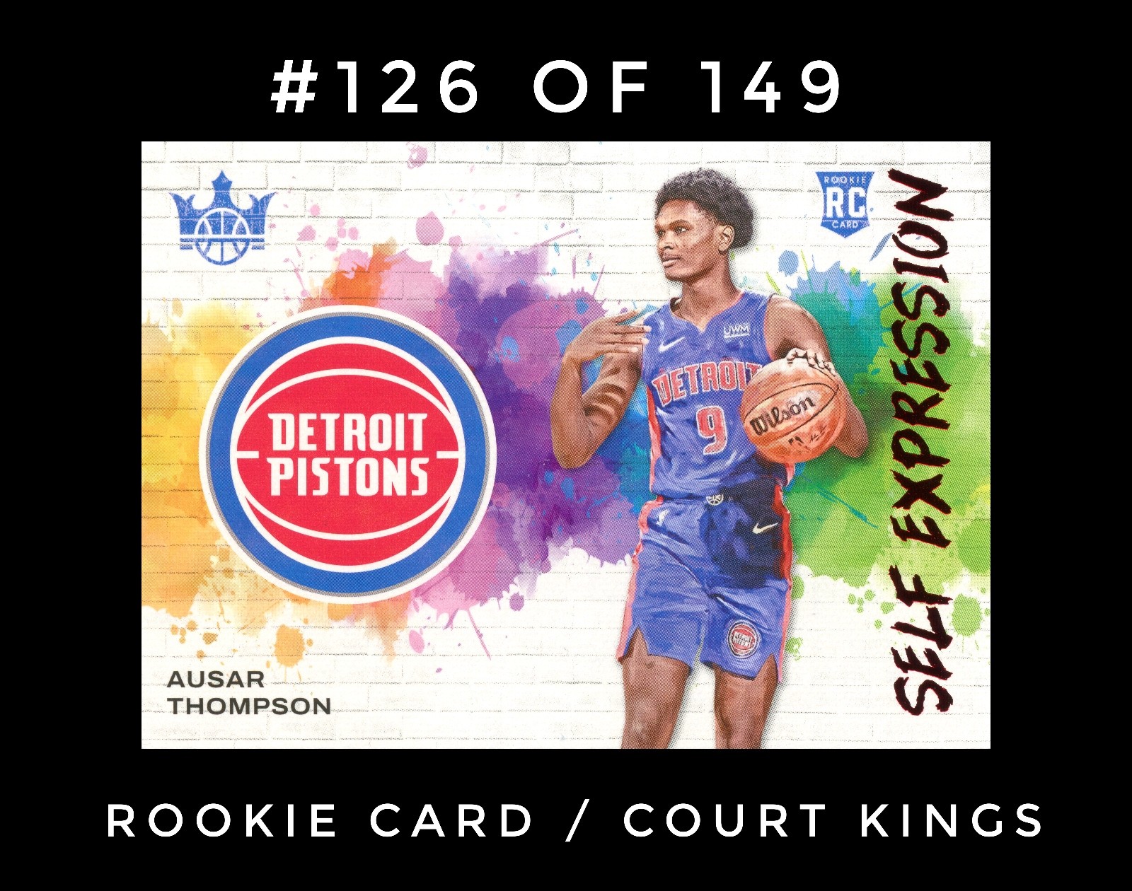 2023-24 Panini Court Kings - Self Expression Ausar Thompson #22 Ruby /149 (RC)