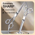 2PCS Pro Hair Cutting Scissors Set - Thinning Shears | Barber Salon & Home Use