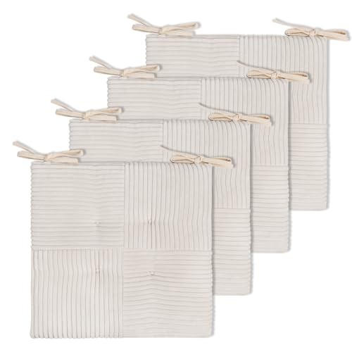 Cushions Pack, Corduroy High Density Foam Kitchen 4 White
