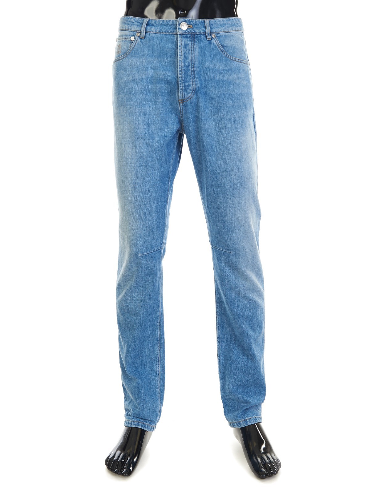 BRUNELLO CUCINELLI 1100 Blue Lightweight Denim Five-Pocket Trousers 212190₽