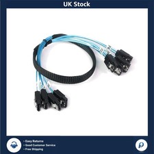 Braided SATA III Data Cable 6Gbps for HDD SSD 0.5M 4 Pcs
