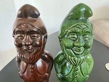 2 alte Gartenzwerg / Zwerge aus Keramik