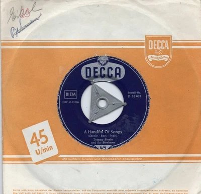 Decca  Sg  -   TOMMY STEELE And His Steelmen  -      A HANDFUL OF SONGS - Bild 1 von 2