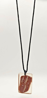 Handmade Resin Necklace With Beach Found Ship Iron Artifact Melissa LP Quebec