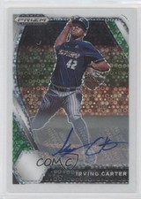 2021 Panini Prizm Draft Picks White Donut Circle 25/50 Irving Carter Auto 0b2