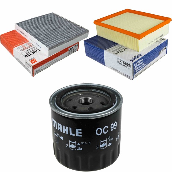 Mahle / Knecht Innenraumfilter LAK 136 Luftfilter LX 742/2 ÖLfilter OC 99-image
