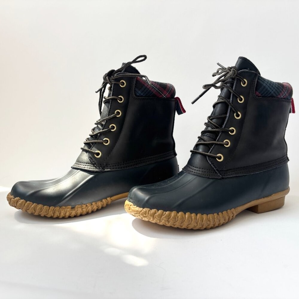Tommy Hilfiger Lace Up Rubber Sole Lace Up Russel Rain Ankle Boots - Sz 8 thumbnail 10