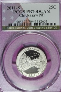 2011 S PCGS PR70DCAM CHICKASAW NATIONAL PARK WASHINGTON QUARTER #B52315