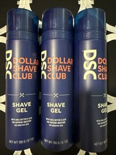 LOT 3 DSC DOLLAR SHAVE CLUB SHAVE GEL SHEA BUTTER  ALOE SENSITIVE SKIN 6.7 OZ