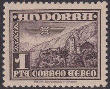 ANDORRE espagnol:  PA.n°1 *  (cote 35€)