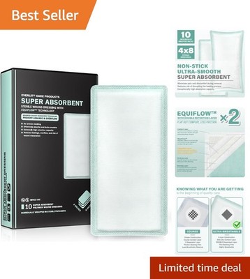 EquiFlow Super Absorbent Dressing: 10 Pack of 4x8