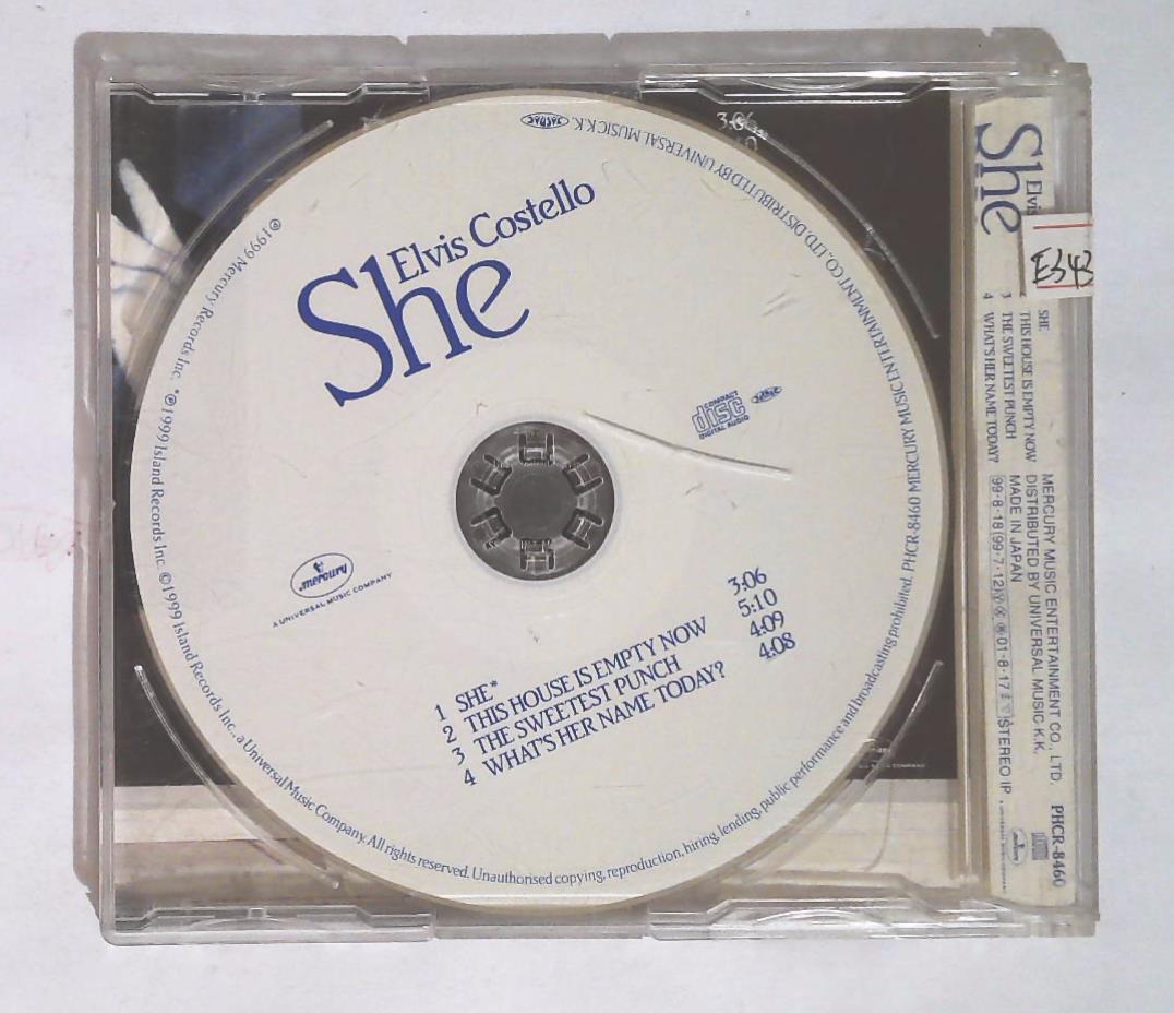 Elvis Costello – She PHCR-8460 JAPAN CD, Single | eBay