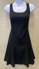 NWT Ann Taylor LOFT Black Skater Dress Zips Size 6 Petite 