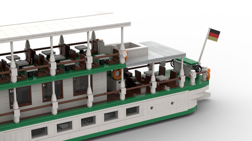 PDF-Anleitung Sächsisches Dampfschiff Schiff Unikat MOC Bau aus LEGO©-Steinen - Bild 4 von 8