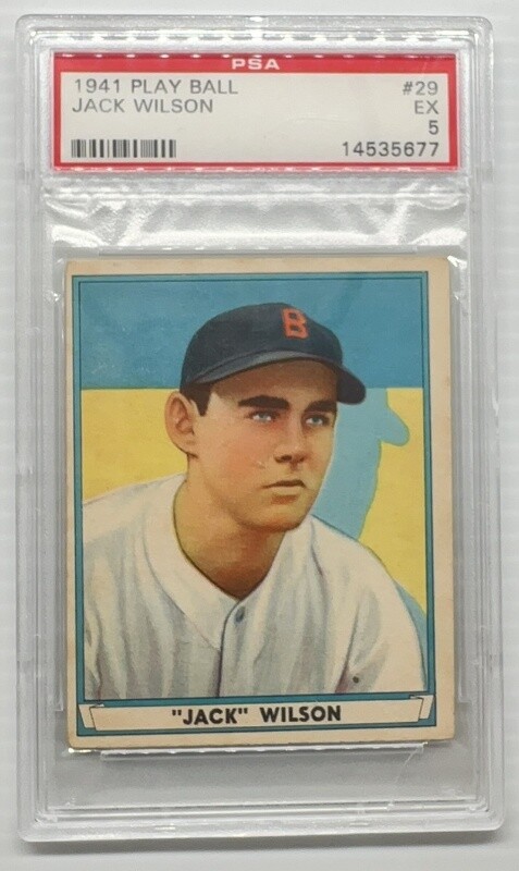 1941 Play Ball Playball Jack Wilson #29 PSA 5 Boston Red Sox EX