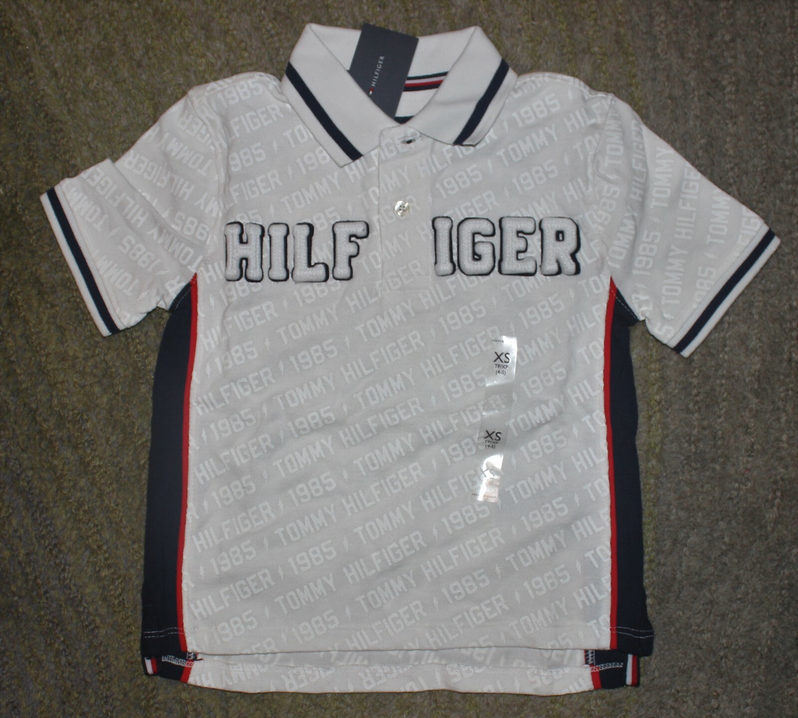 Tommy Hilfiger Boy Pink Blue Polo Shirt size 4 8 10 20 years NWT small men