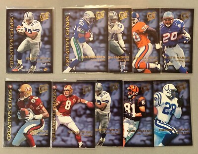 EMMITT SMITH #1 of 10 Insert - w/ Your Choice of Back 1996 Ultra Creative Chaos