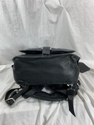 Vintage Canyon Outback Black Leather Backpack Equestrian Design Vintage CANYON OUTBACK black leather backpack rucksack multi  main image 4