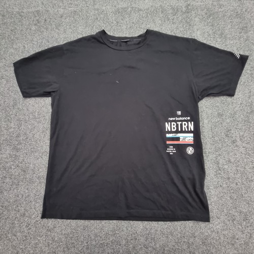 New Balance shirt mens Medium black short sleeve cotton lightweight tee Size M - Picture 2 of 14