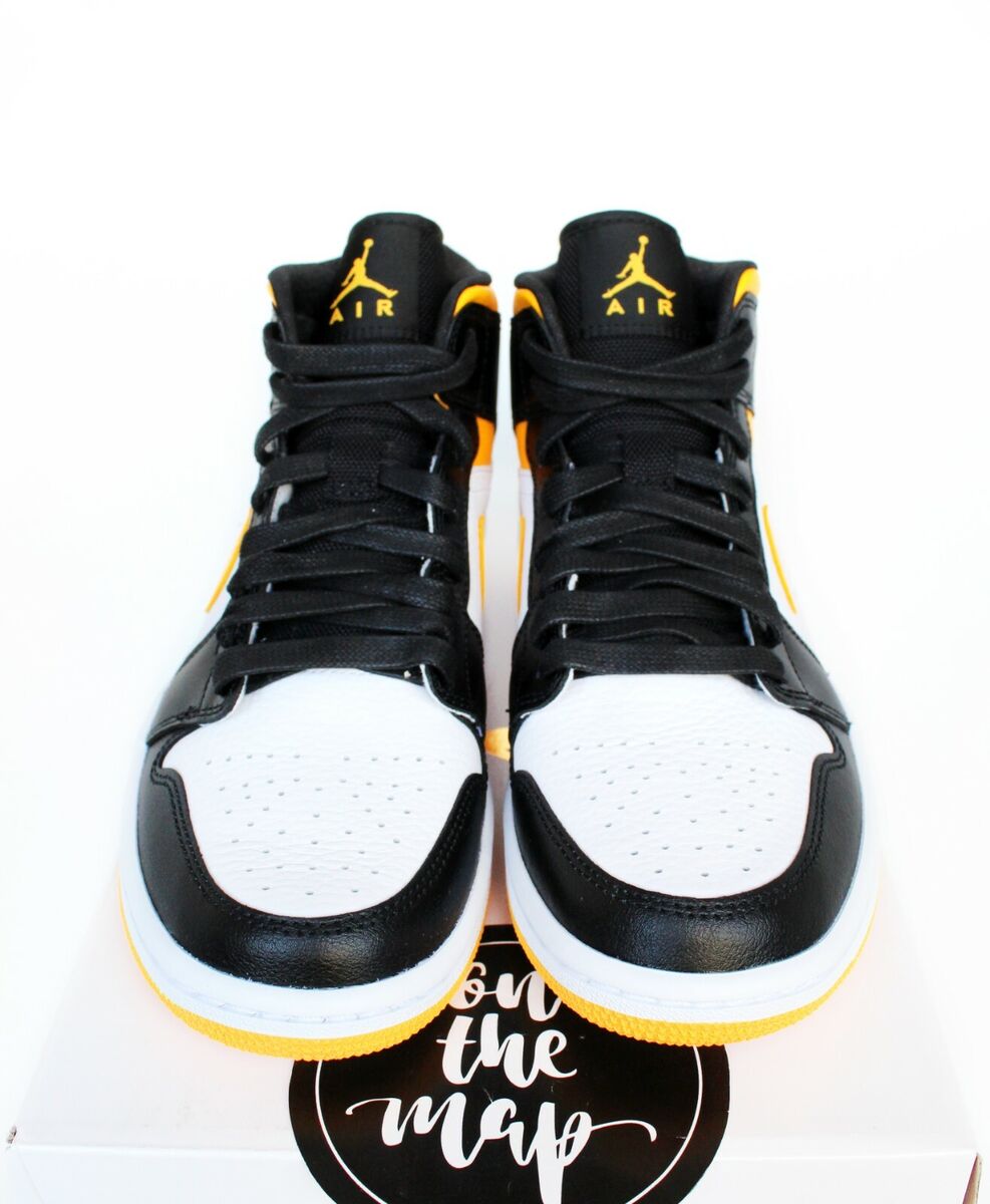 Nike Air Jordan 1 Retro Mid SE W Laser Orange Yellow UK 3 4 Nike Air Jordan 1 Retro Mid SE W Laser Orange Yellow UK 3 4