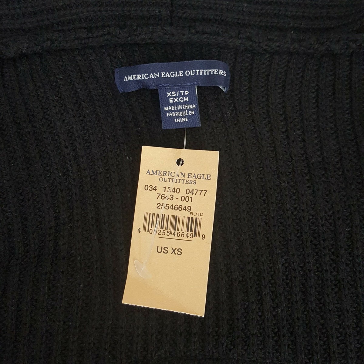 Juniors XS Sweater American Eagle New Tag Black 