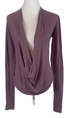 THREADS 4 for THOUGHT ~Size S ~ Sustainable ORGANIC COTTON Drape Front Pullover