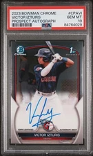 PSA 10 VICTOR IZTURIS 1st AUTO 2023 Bowman Chrome Prospects Rookie RC GEM MINT