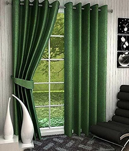 New 2 Piece Eyelet Door Curtain Set - 7 ft