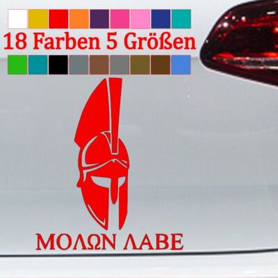 The Punisher 'Molon Labe' Autoaufkleber – 18 Farben, 5 Größen, Wetterfest
