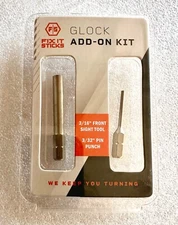 Fix It Sticks Glock® Kit Front Sight Bit W/ Magnet & Pin Punch Nickel / 2 Pieces