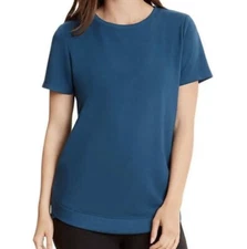 New Danskin Women’s Short Sleeve Tulip Hem Tunic Tee Top  XXL Deep Teal