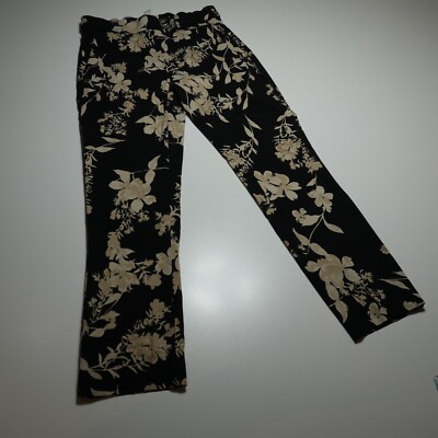 Jules & Leopold Pants Womens XS Curvy Jeggings Black Floral Pull On CHU24165W